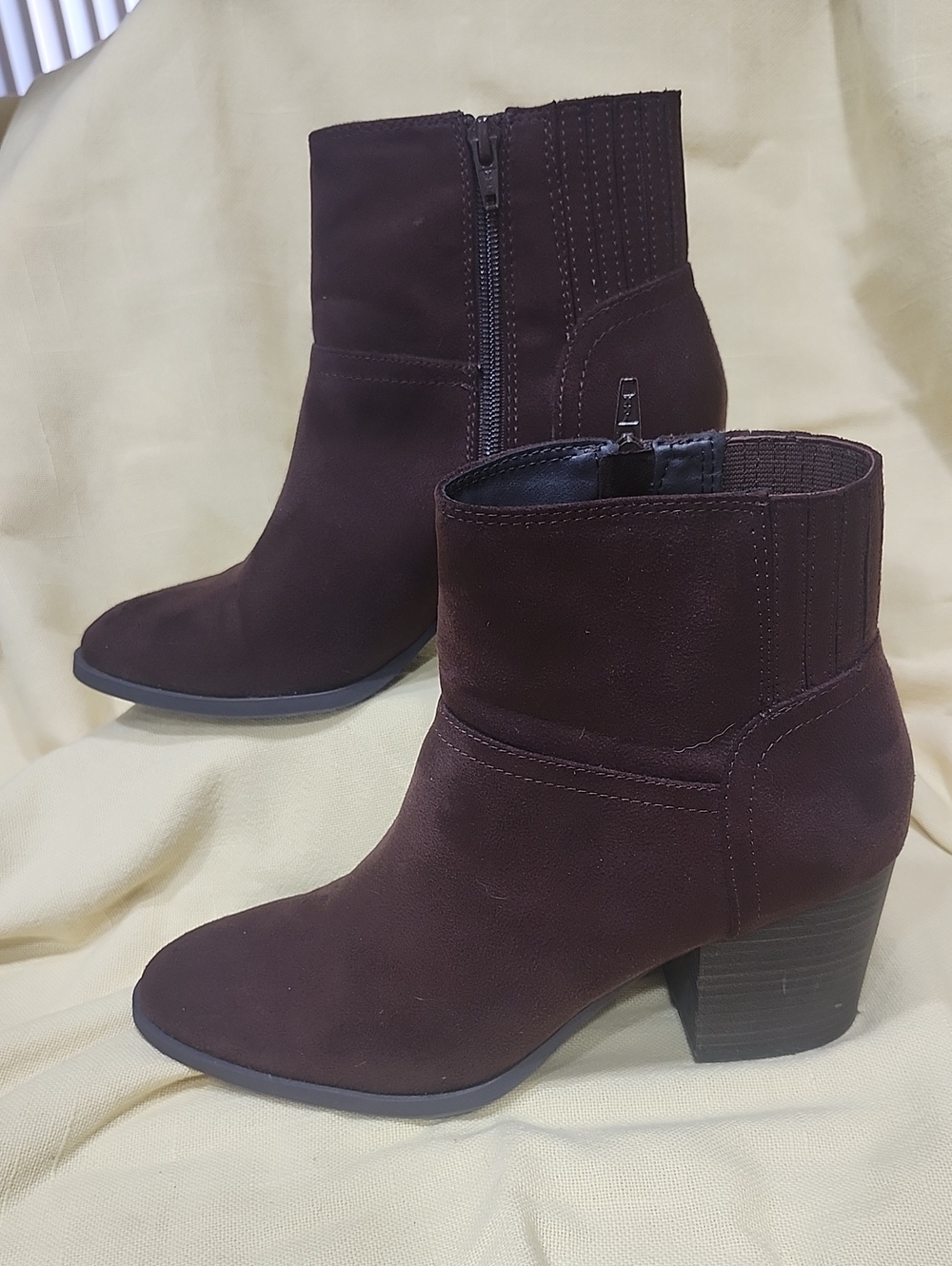 LC Lauren Conrad Dark Brown Suede Ankle Booties